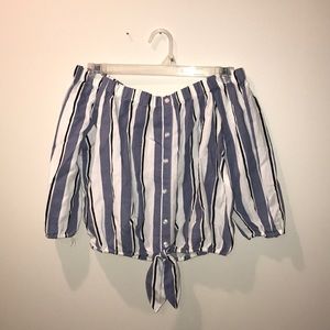 Strapless Striped Shirt